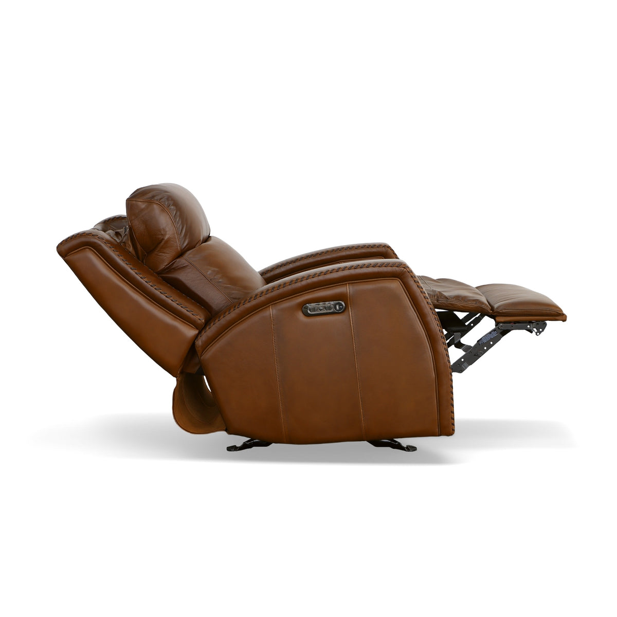 Mustang Leather Power Gliding Recliner with Power Headrest