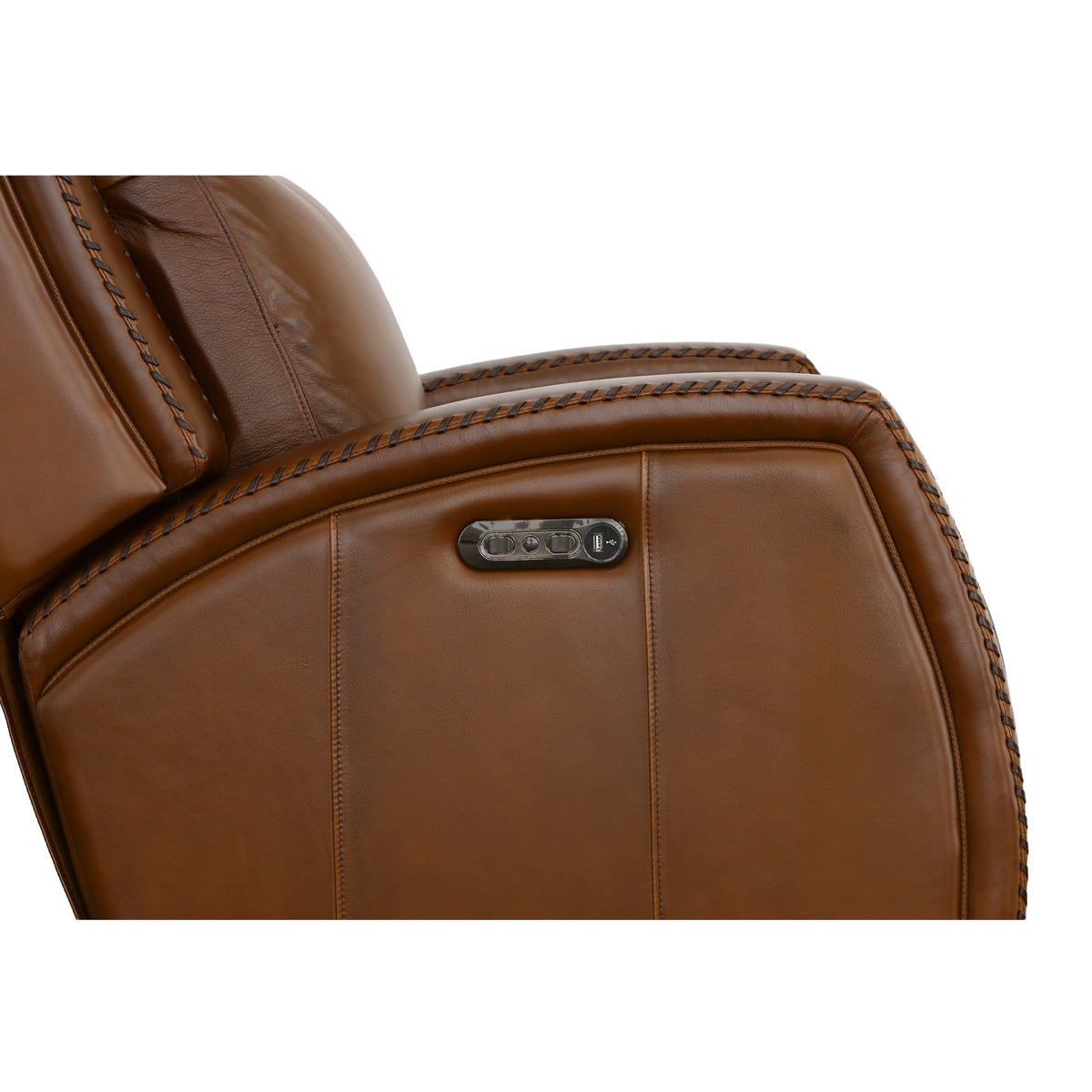 Mustang Leather Power Gliding Recliner with Power Headrest