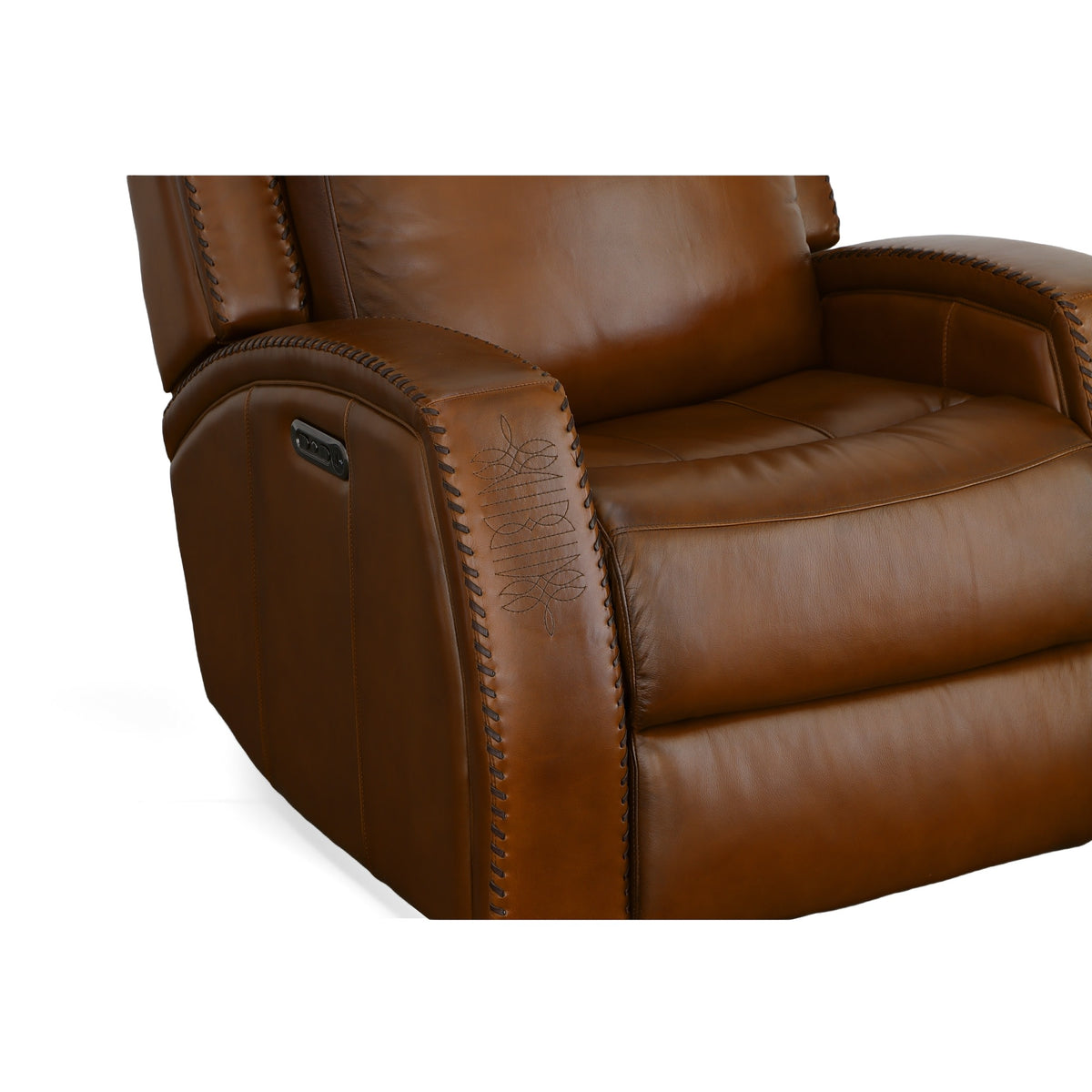 Mustang Leather Power Gliding Recliner with Power Headrest