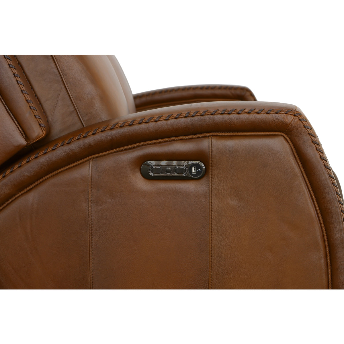 Mustang Leather Power Sofa with Power Headrest