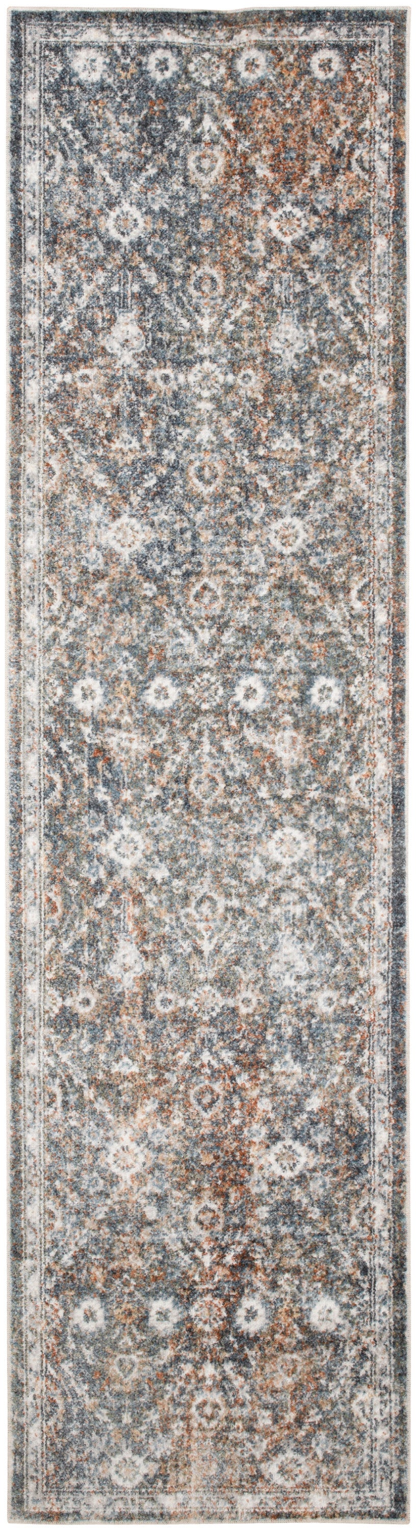 Astra Machine Washable ASW16 Ivory Multicolor Rug