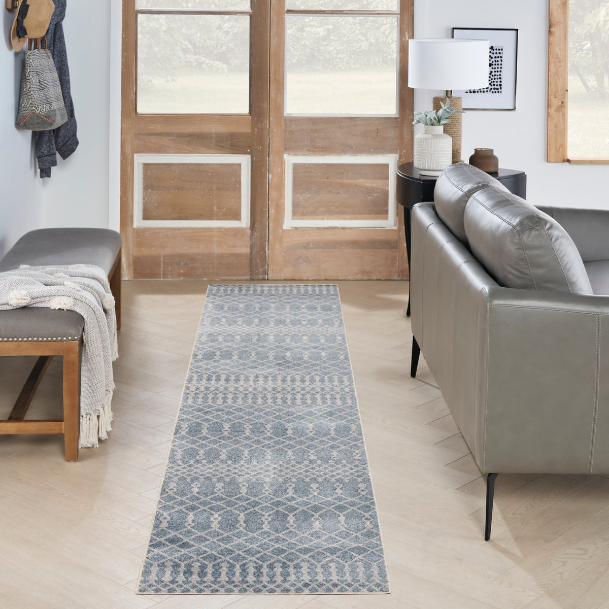Astra Machine Washable ASW10 Blue Rug