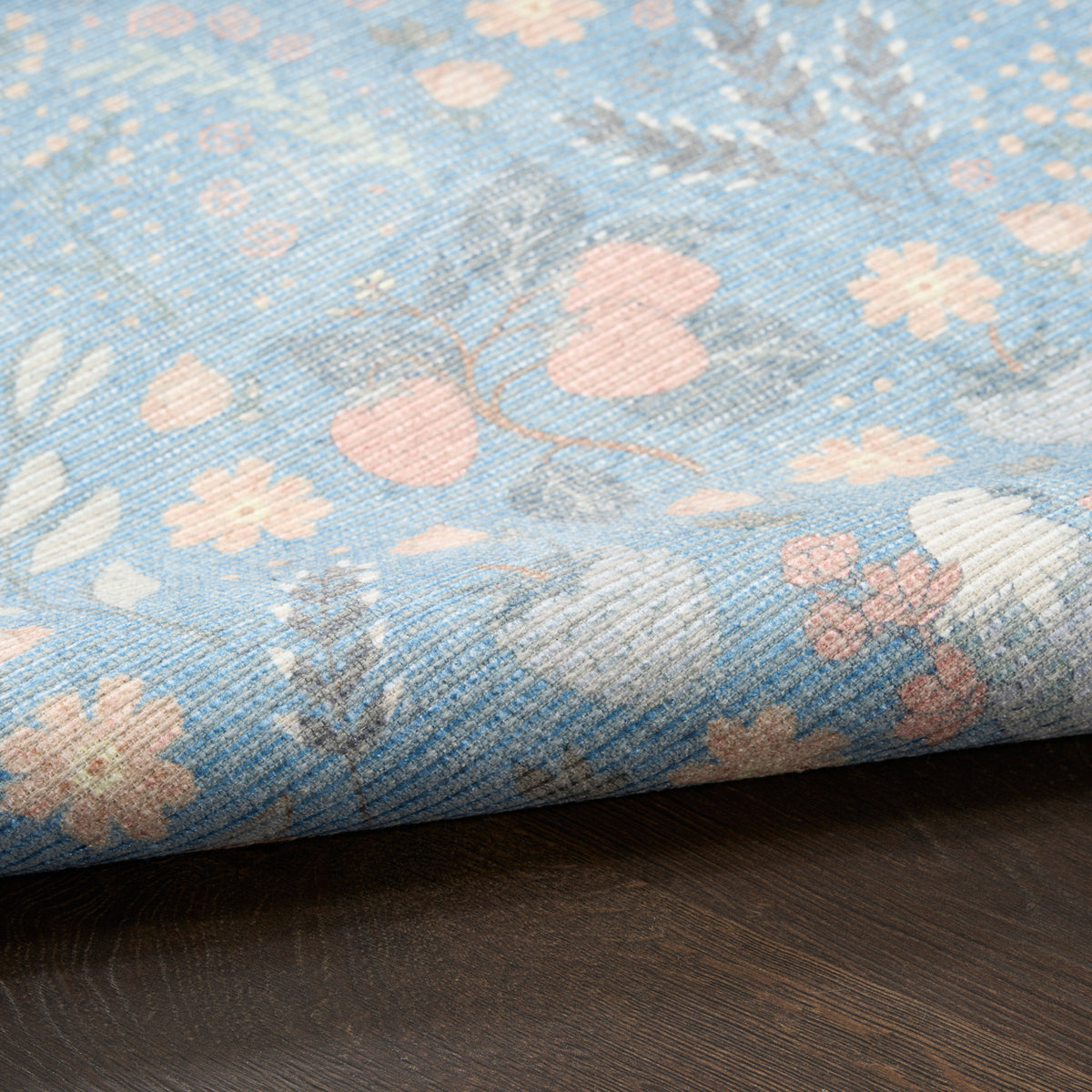 Botanical Washables BOT04 Light Blue Multicolor Rug
