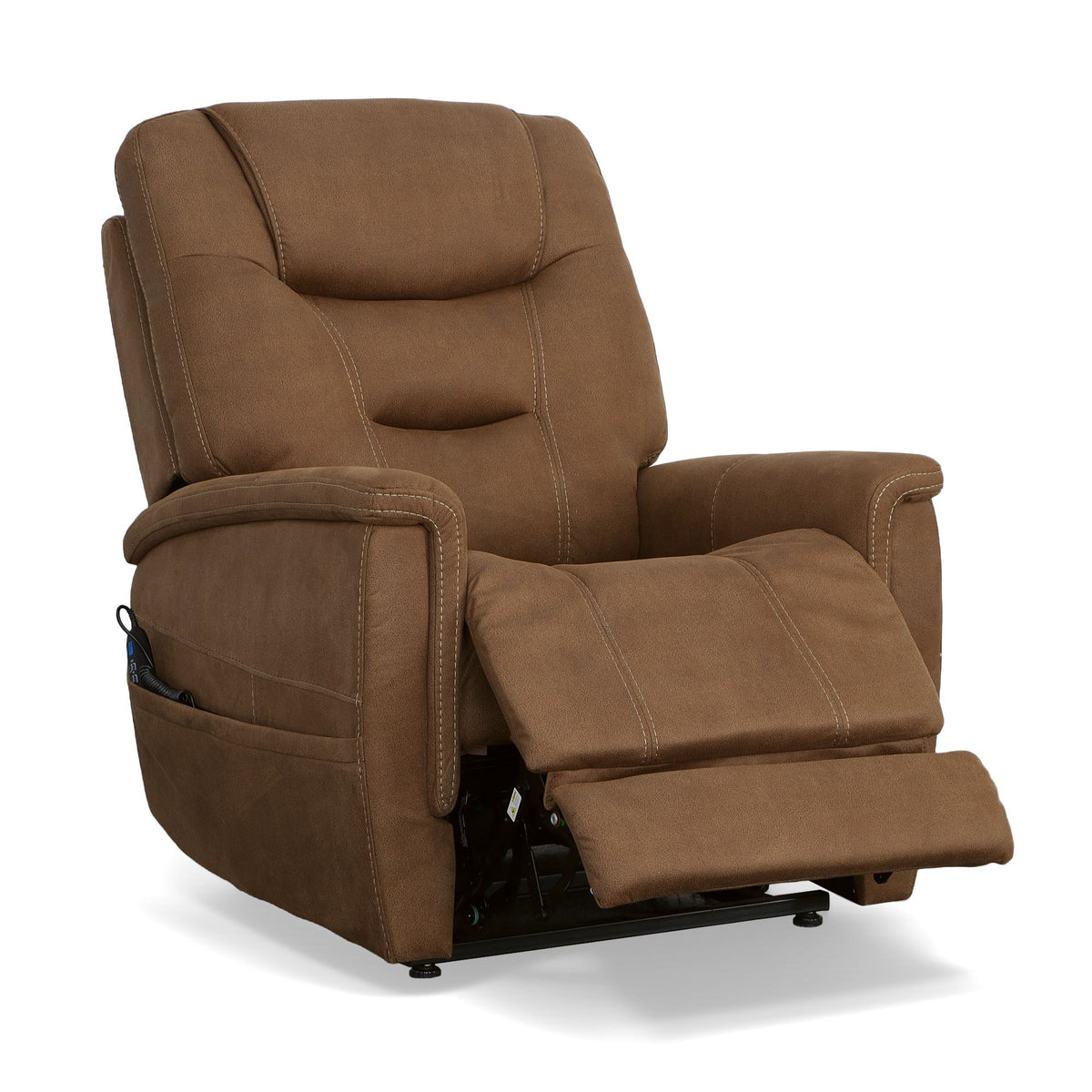 Shaw Fabric Power Lift Recliner with Power Headrest & Lumbar