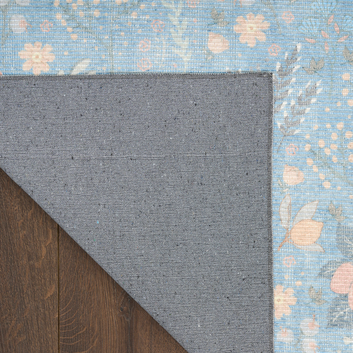 Botanical Washables BOT04 Light Blue Multicolor Rug