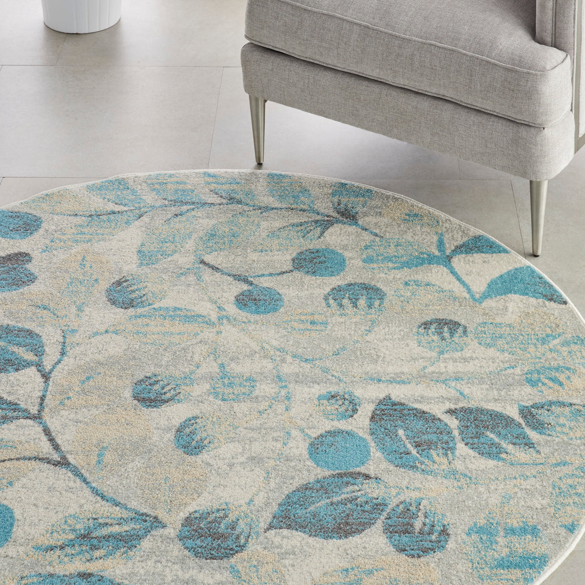 Tranquil TRA03 Ivory/Turquoise Rug