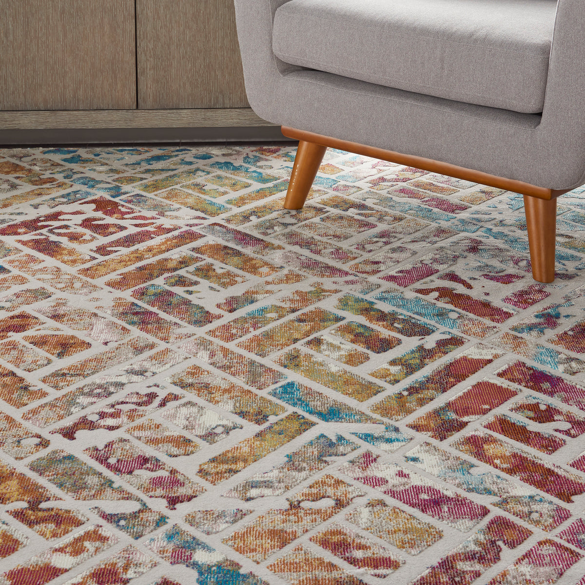 Radiant RAD09 Grey Multicolor Rug