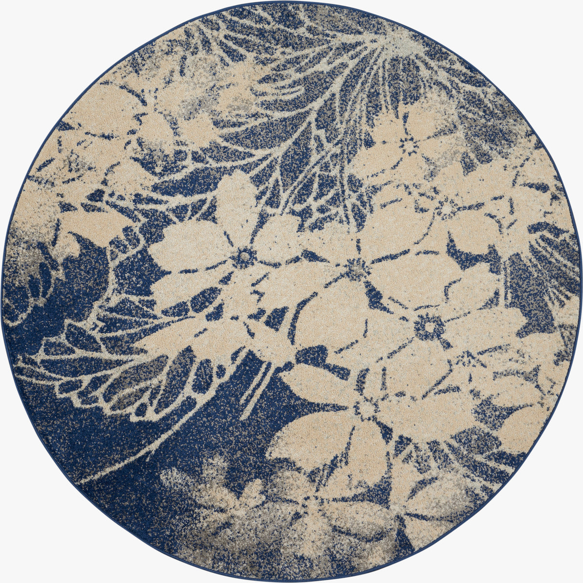 Tranquil TRA08 Beige Navy Rug