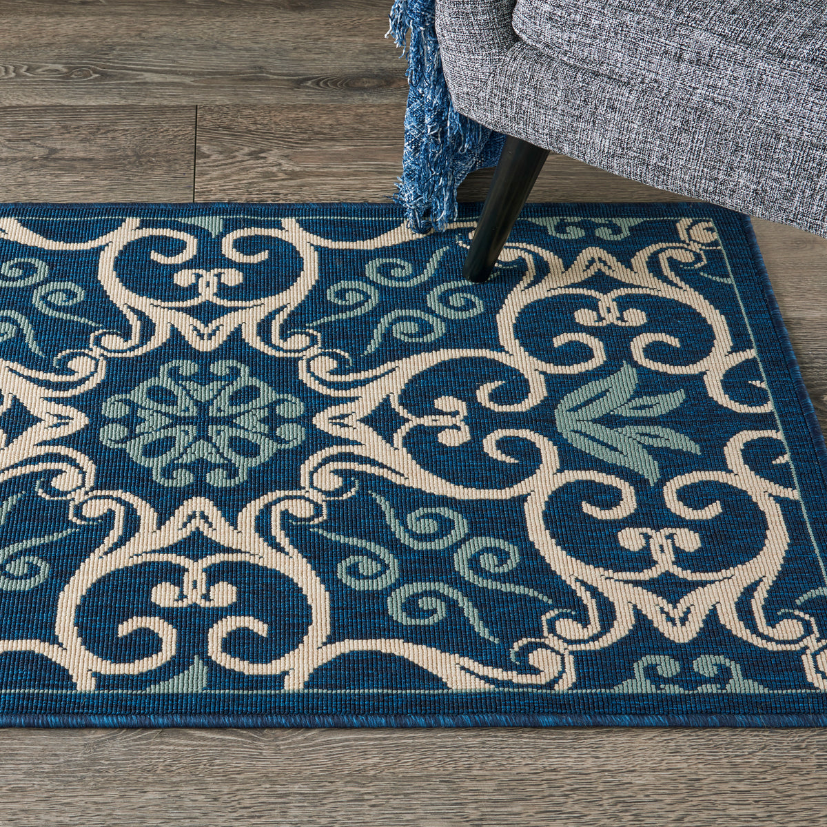 Caribbean CRB02 Navy Rug