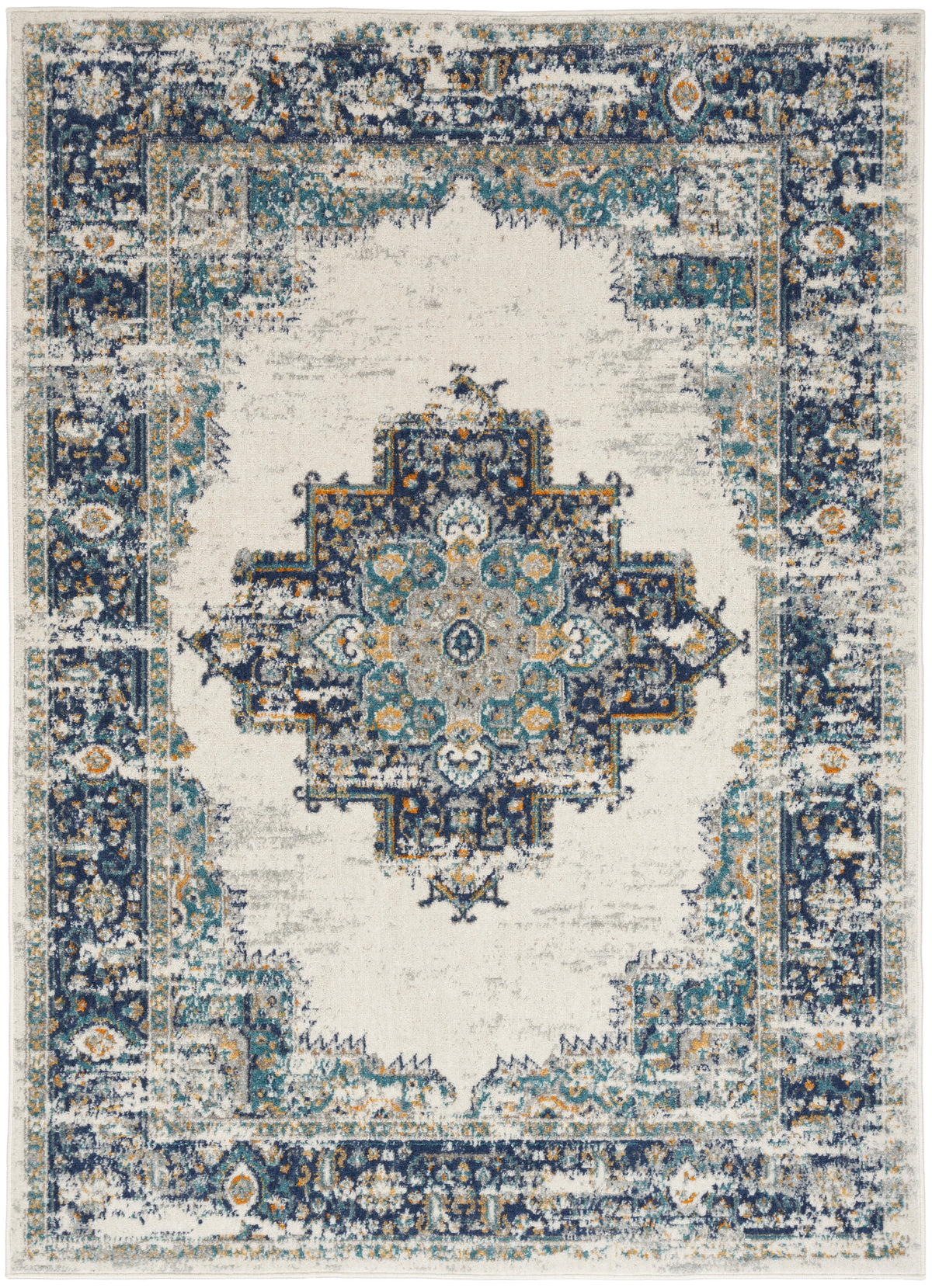 Passion PSN03 Ivory Grey Blue Rug