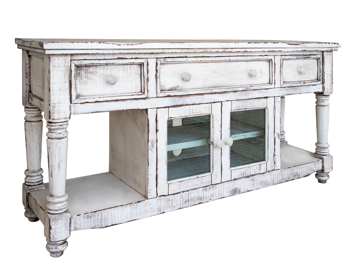 Aruba TV Stand, White, 3 Drawer 2 Doors 70" - IFD7333STN70WT