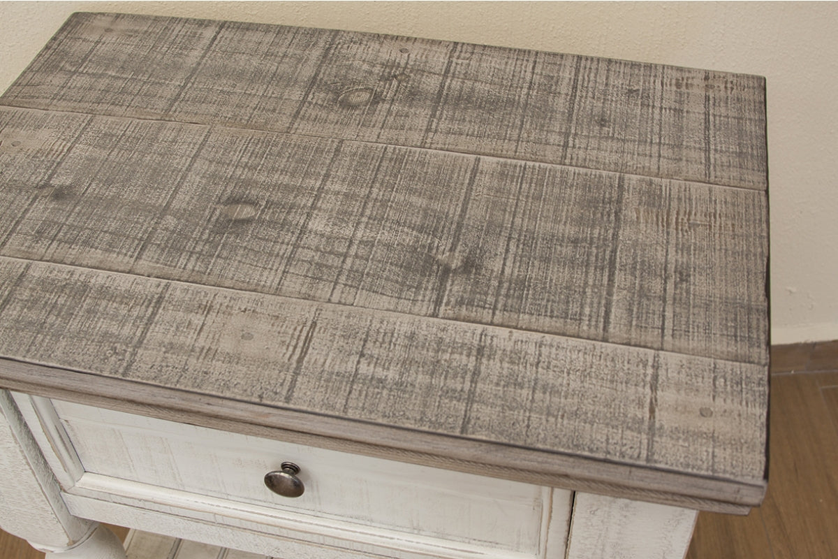Stone Dresser, White, 6 Drawer