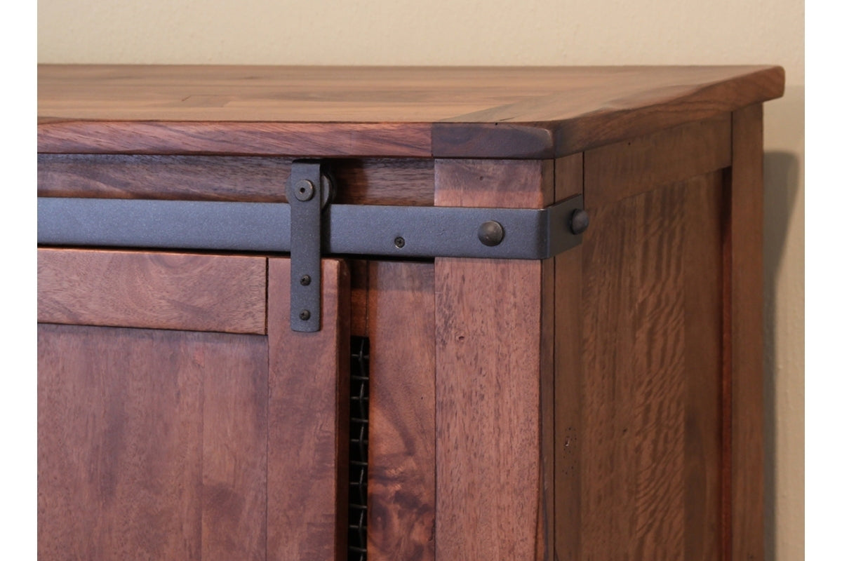 Parota TV Stand, Brown, 4 Doors 70"