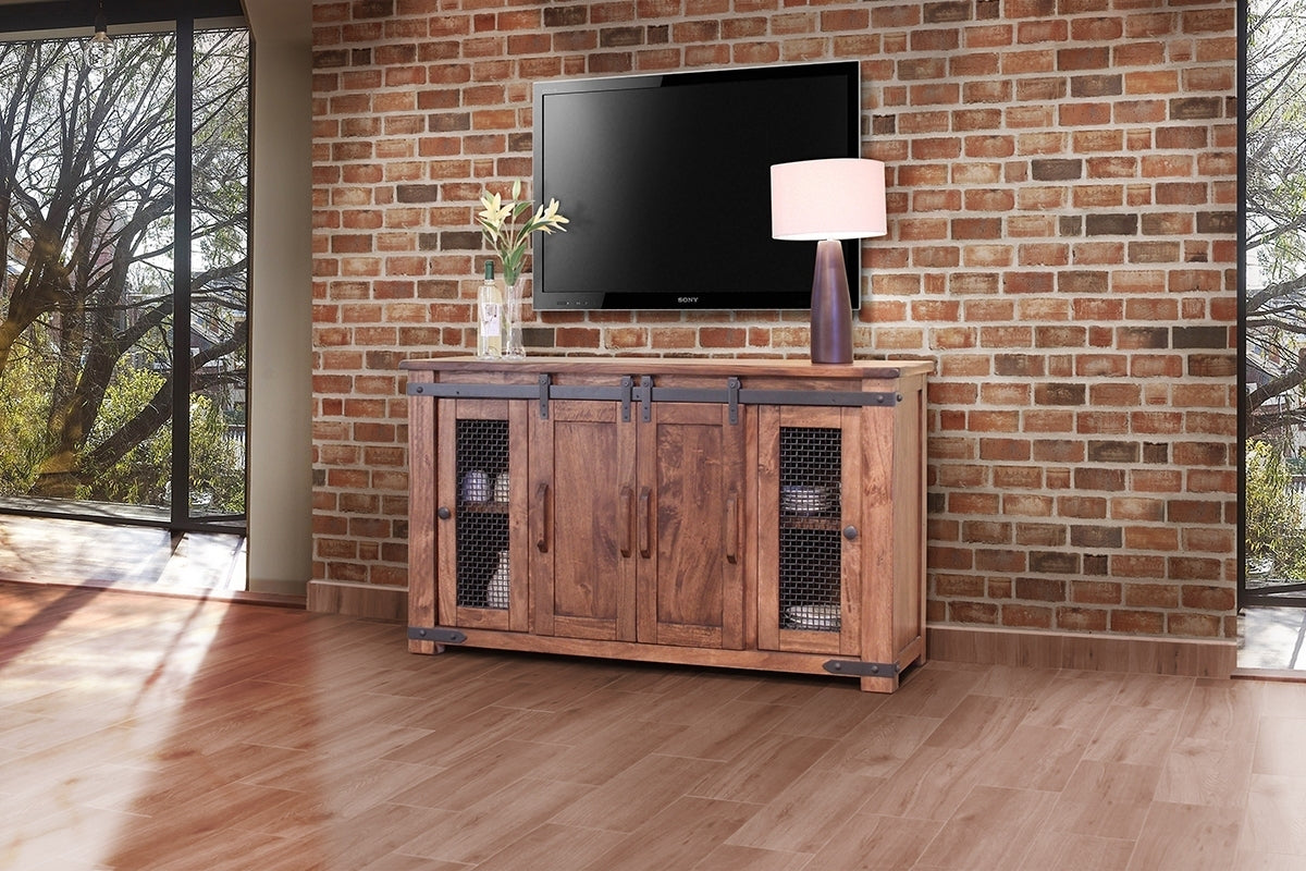 Parota TV Stand, Brown, 4 Doors 60"