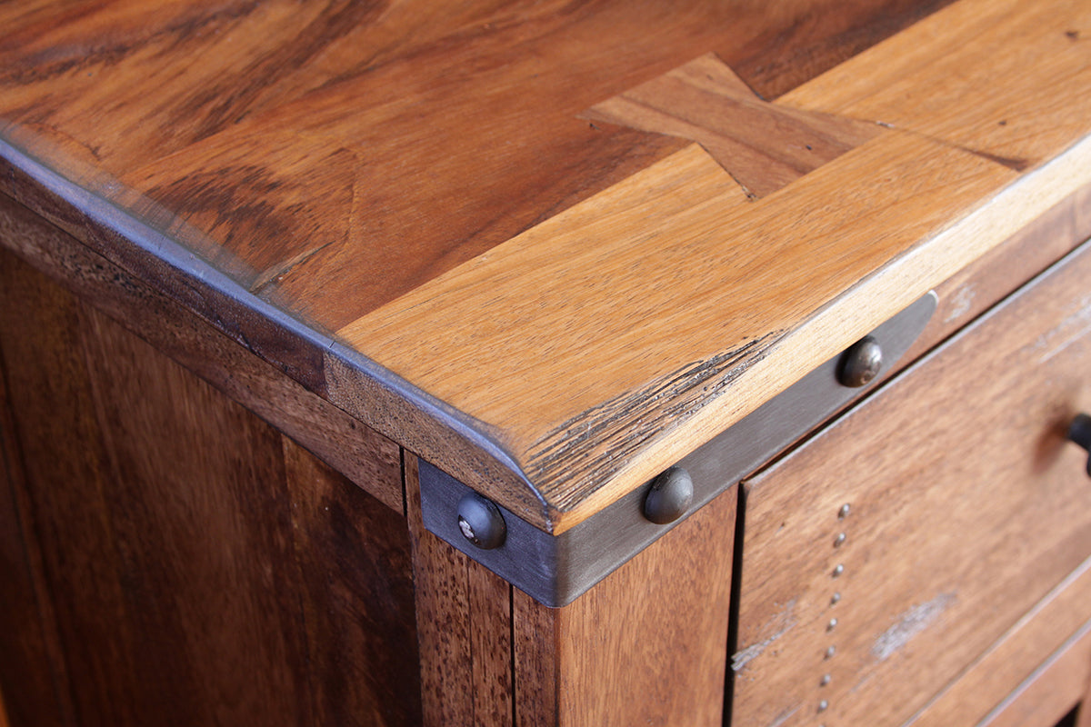 Parota Cocktail Table, Brown, 6 Drawer