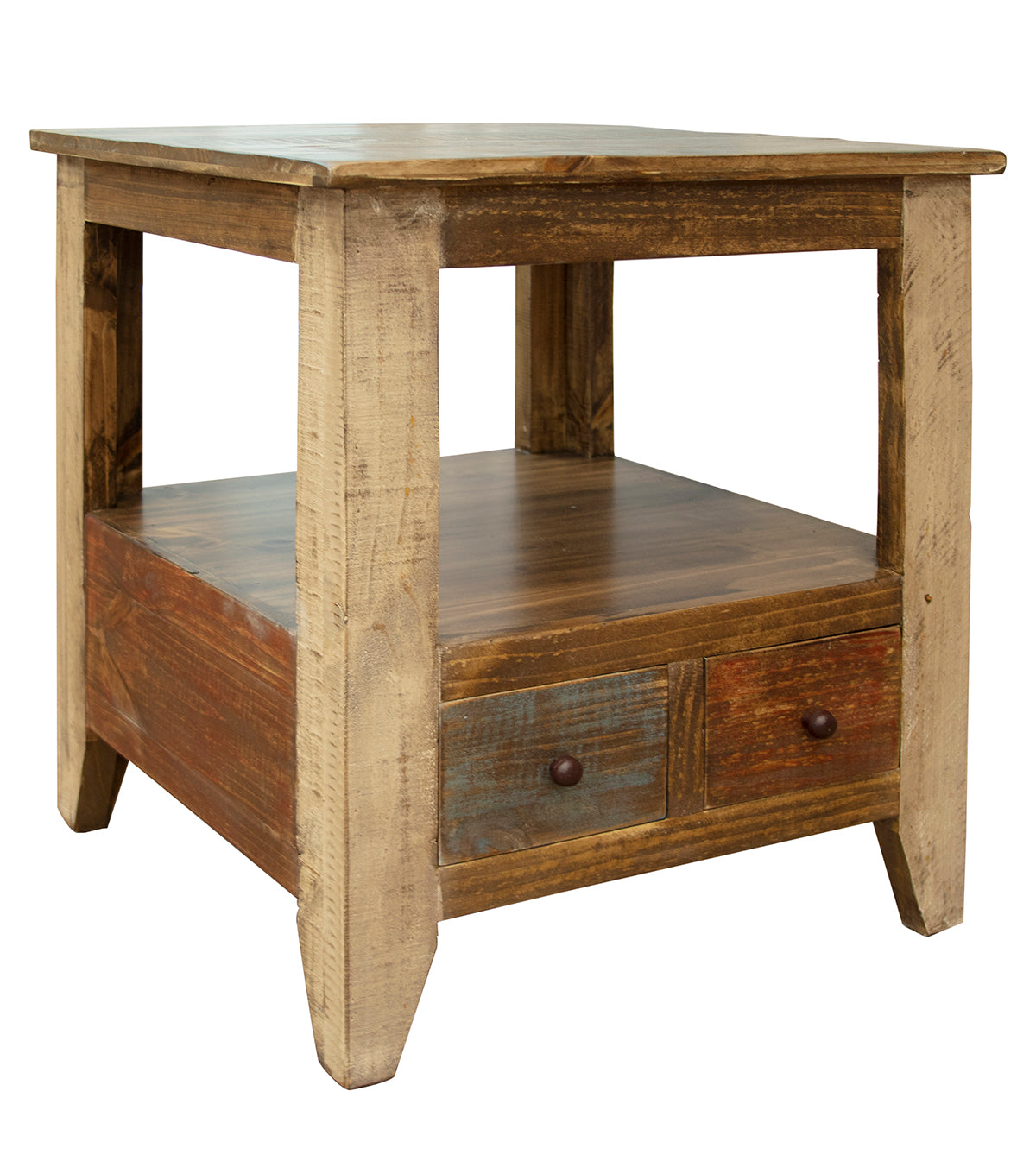 Antique MC MD End Table, 2 Drawer