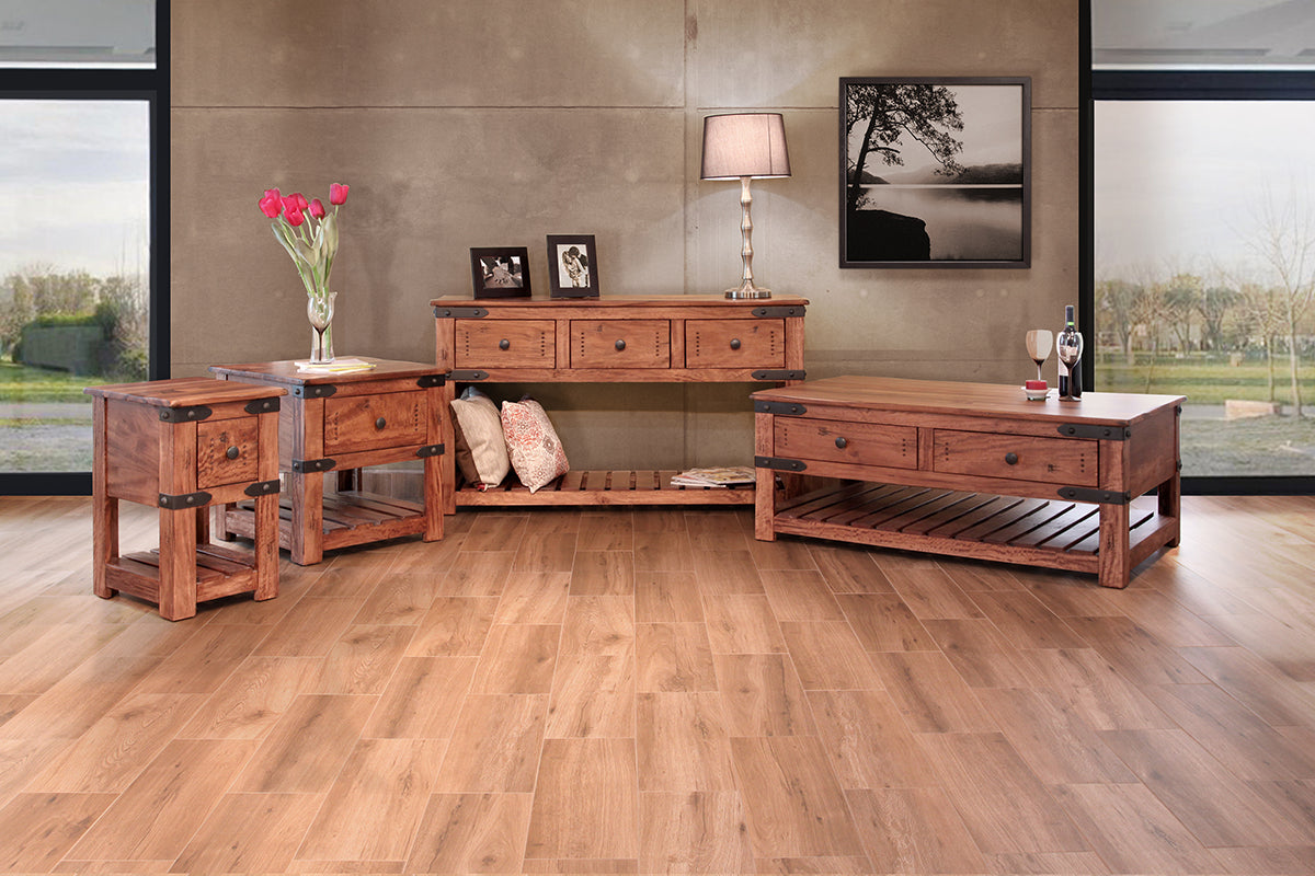 Parota II Sofa Table, 3 Drawer