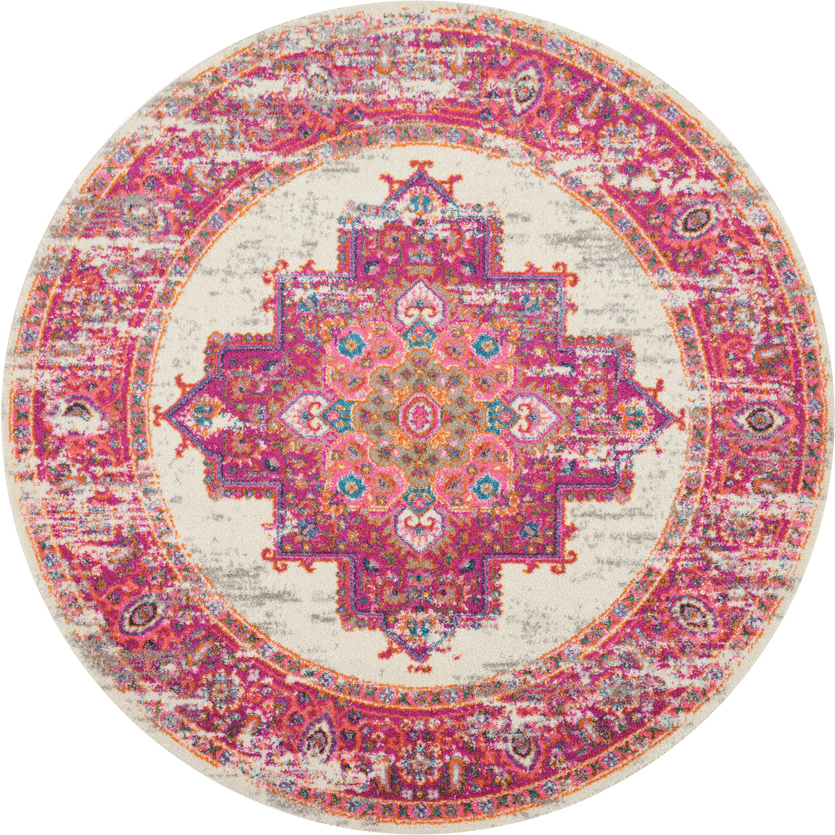 Passion PSN03 Ivory/Fuchsia Rug