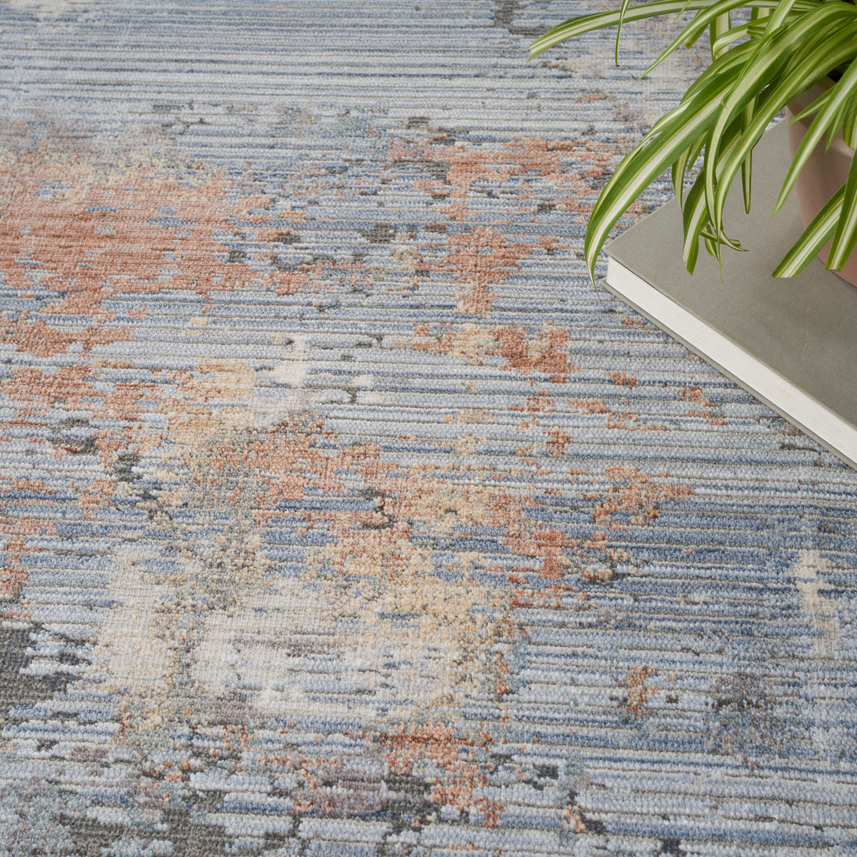 Abstract Hues ABH01 Grey Blue Rug