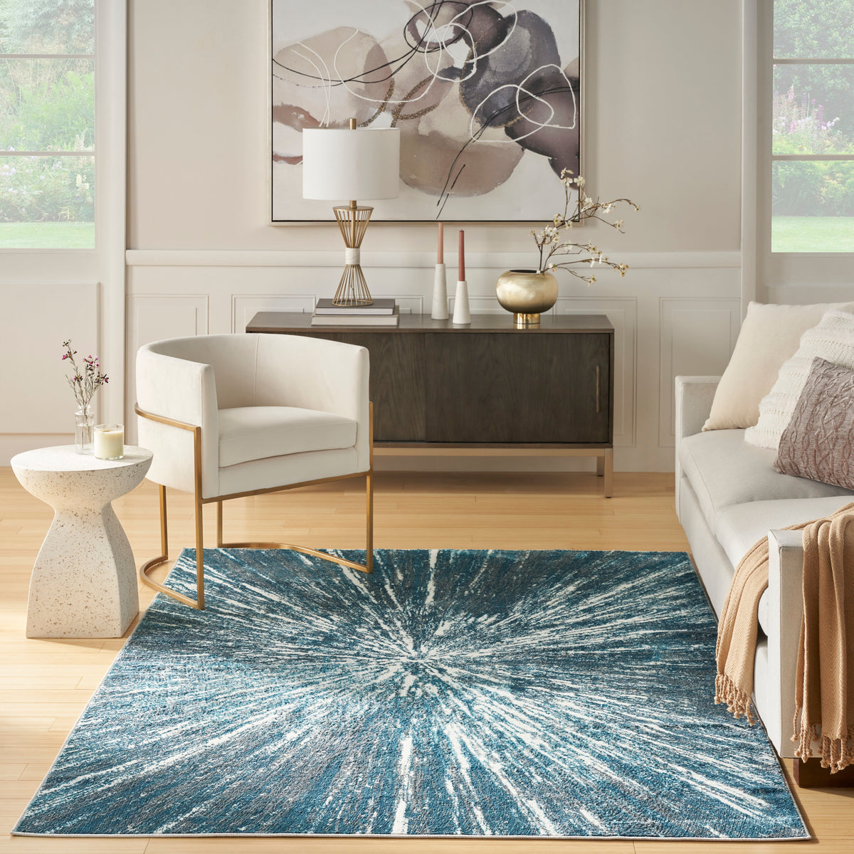 Ambiance AMI01 Blue Silver Rug