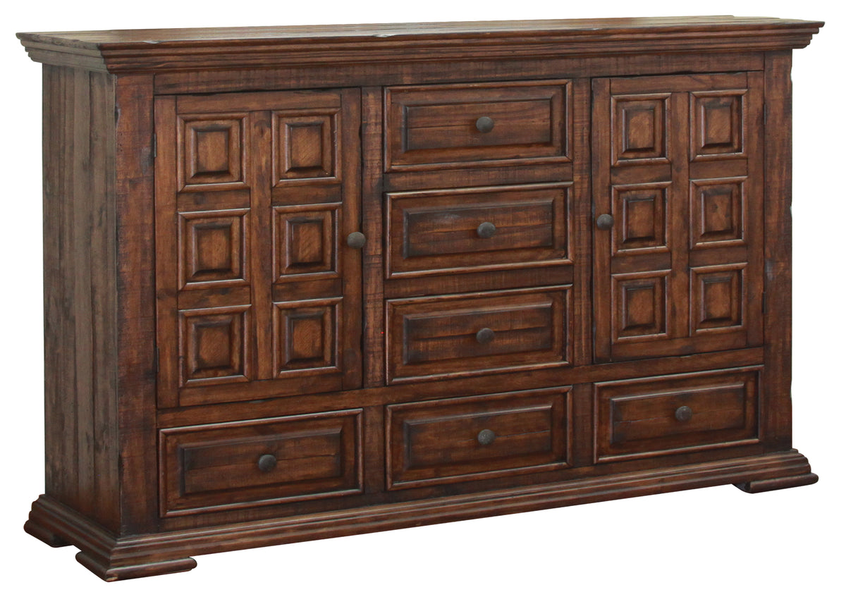Terra Dresser, Brown, 6 Drawer 2 Doors