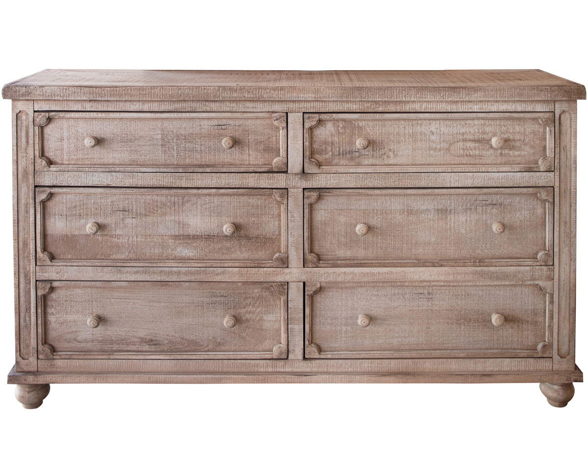 Aruba Dresser, Brown, 6 Drawer