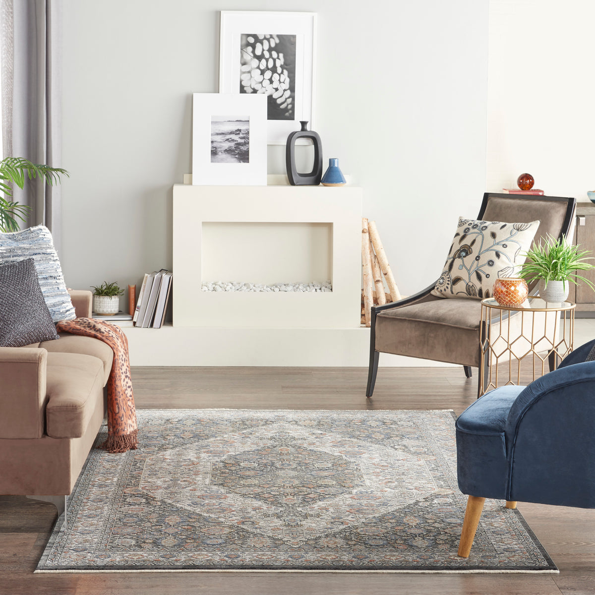 Starry Nights STN11 Grey Blue Rug
