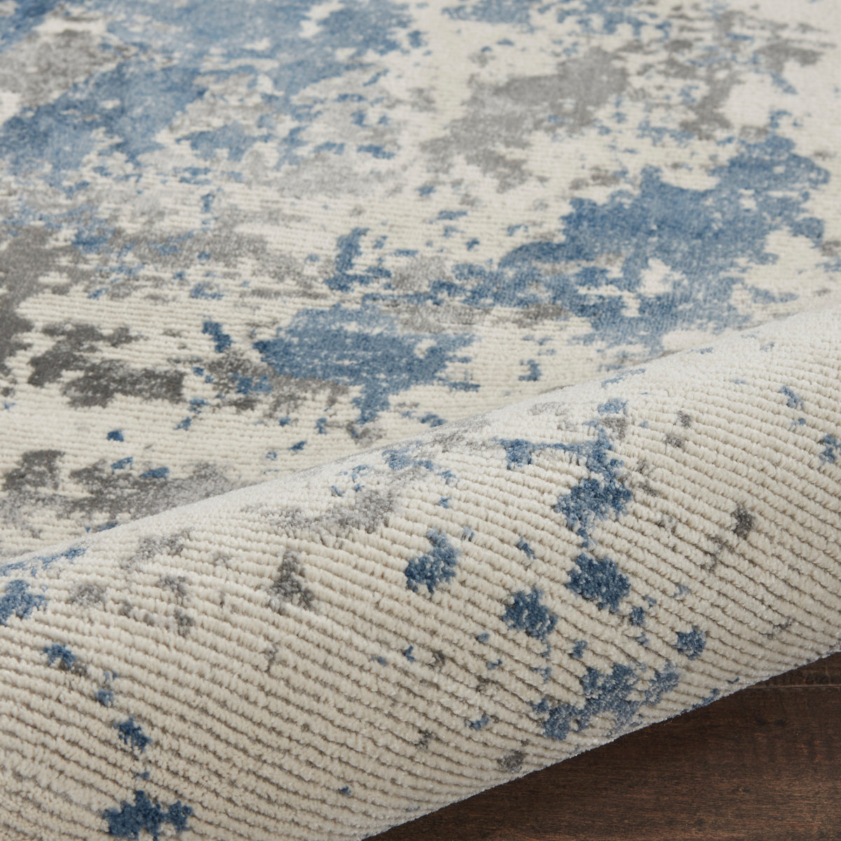 Rustic Textures RUS08 Grey Blue Rug