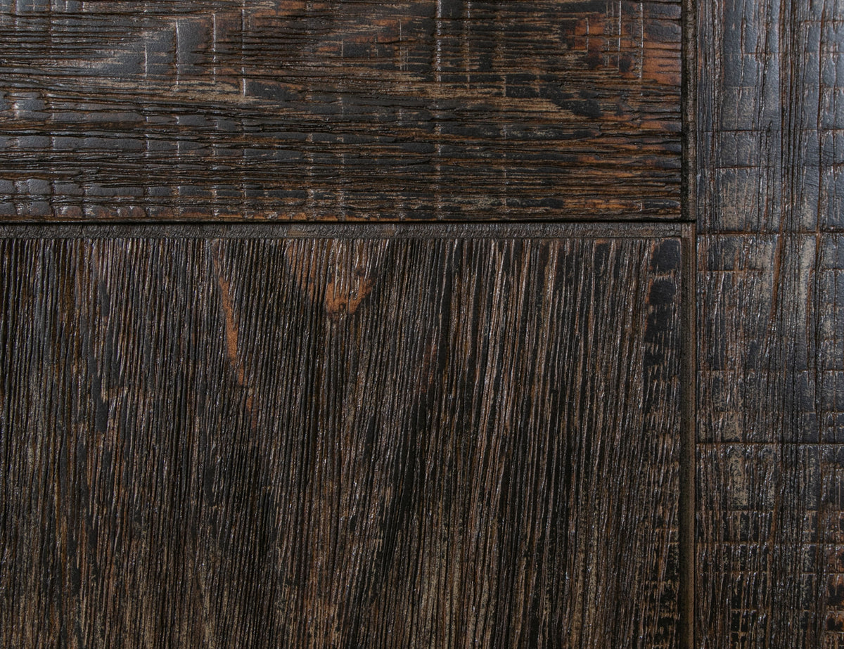 Blackburn Console, Brown, 4 Copper-Paneled Door