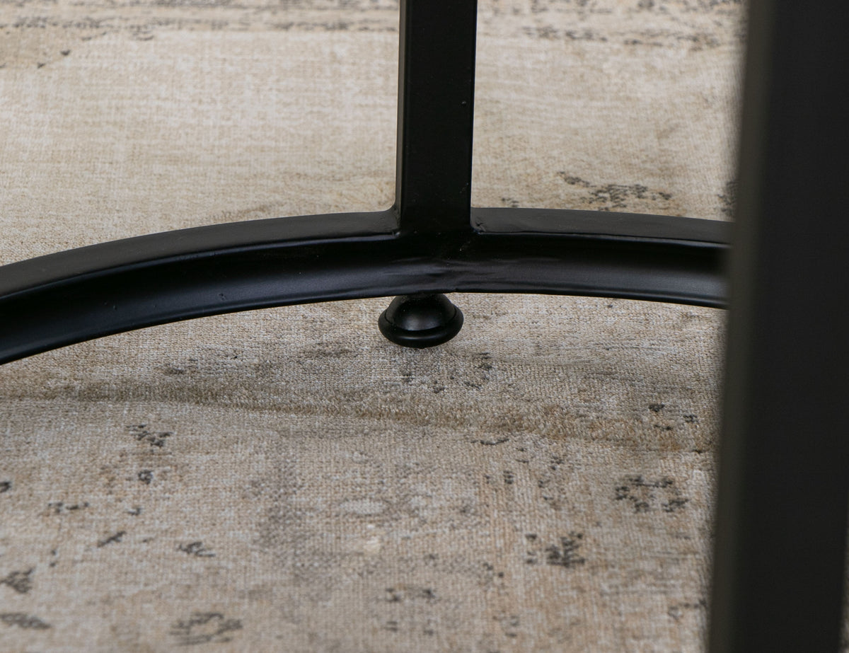 Blackburn Cocktail Table, Black, Copper Top & Iron Base