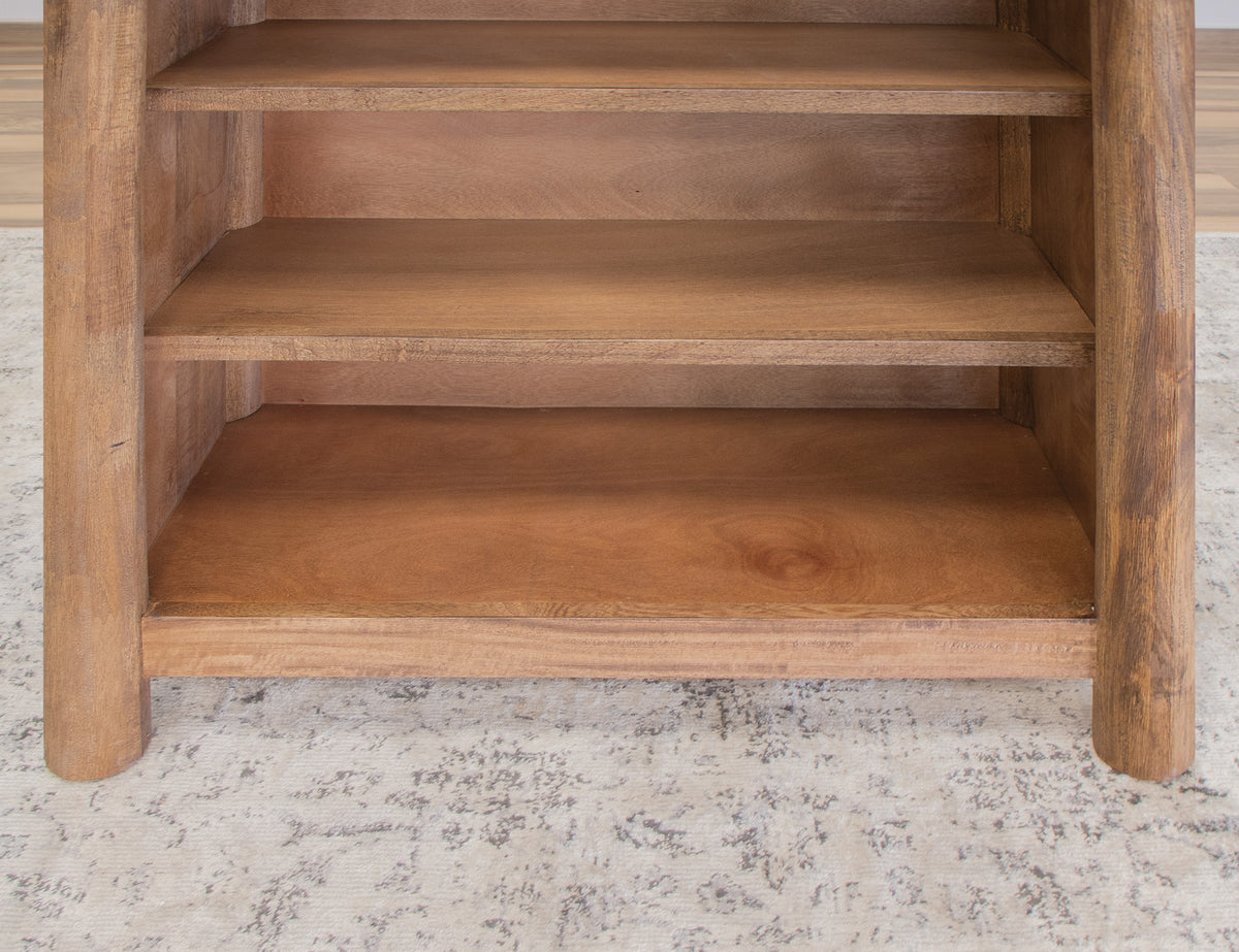 Olimpia Bookcase, Brown, 6 Wooden Shelves