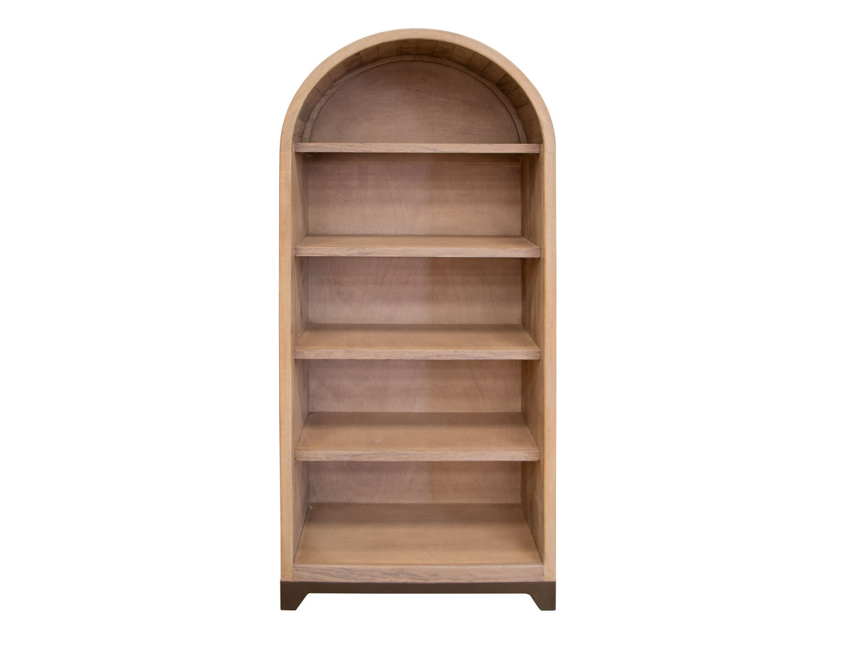 Natural Parota Bookcase, Brown, 5 Shelves