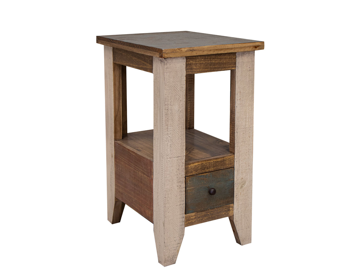 Antique MC MD Chairside Table, 1 Drawer