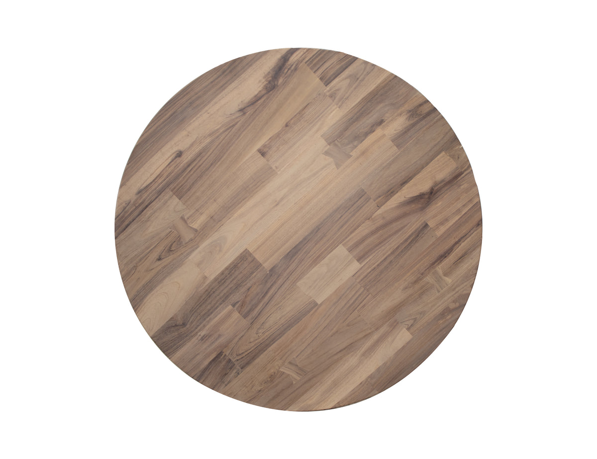 Natural Parota Round Table, Brown, top