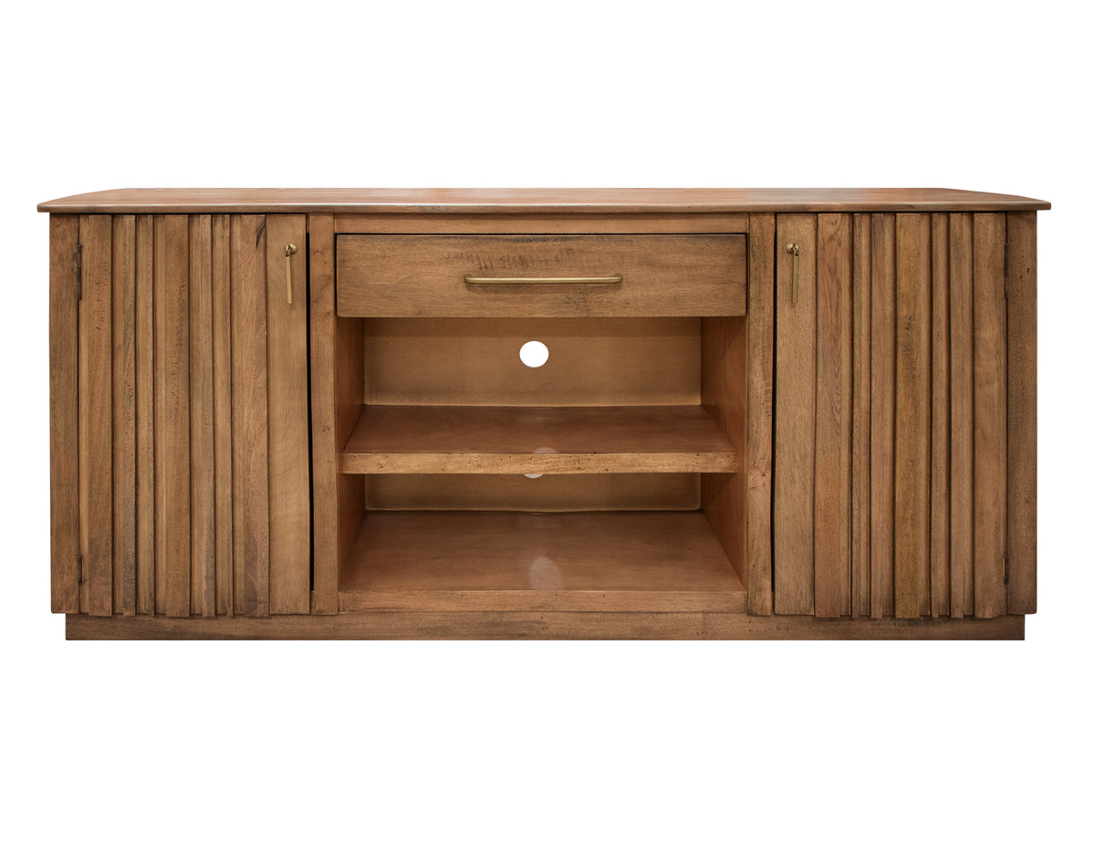 Mezquite TV Stand, Brown, 1 Drawer 2 Door