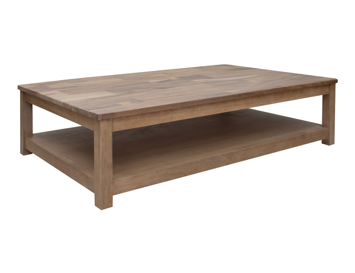 Natural Parota Cocktail Table, Brown, Deluxe