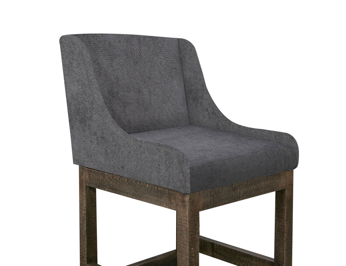 Seating Upholstered Barstool, Gray, Wooden Frame, Barstool 24" - IUP700-BST24-121