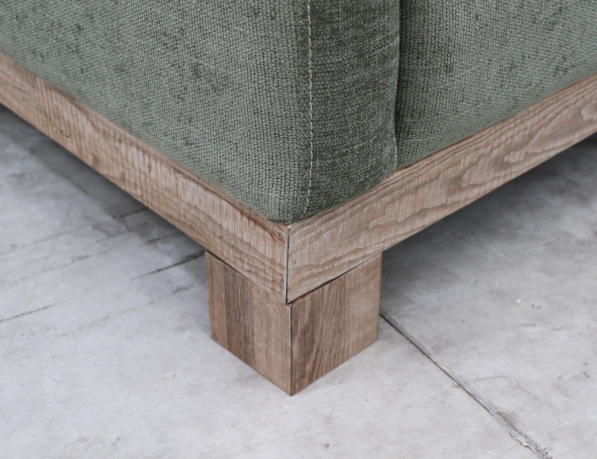 Samba Chaise, Green, Wooden Frame & Base, Sectional Left