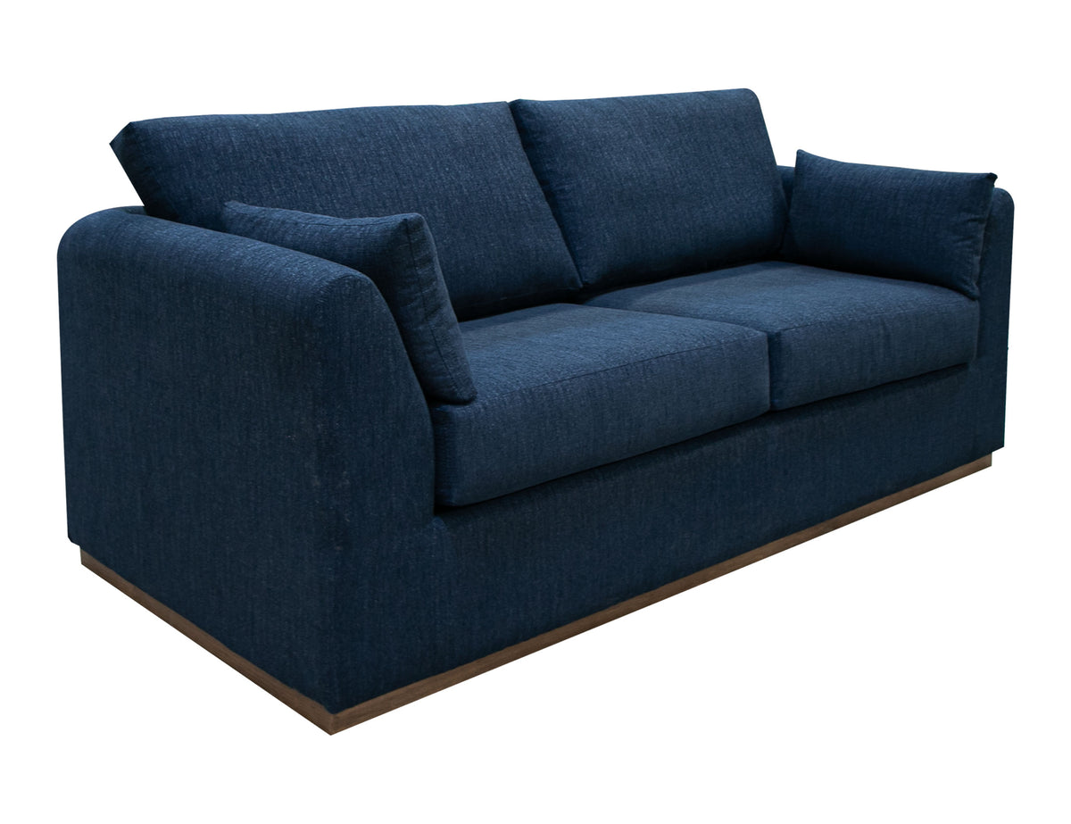 Vallarta Loveseat, Blue, Wooden Frame & Base