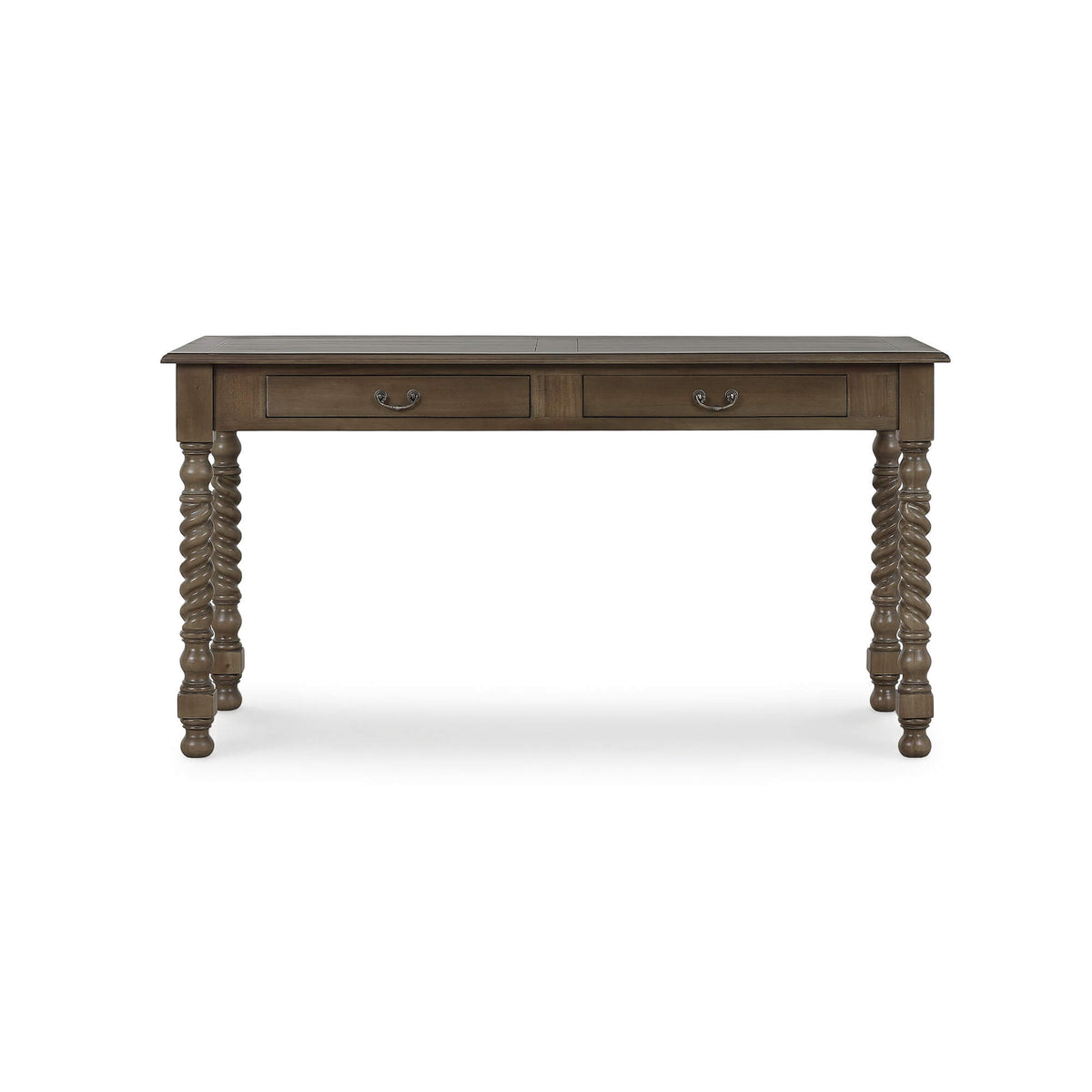 Console Desk w/ Barley Twist Leg in Straw Wash