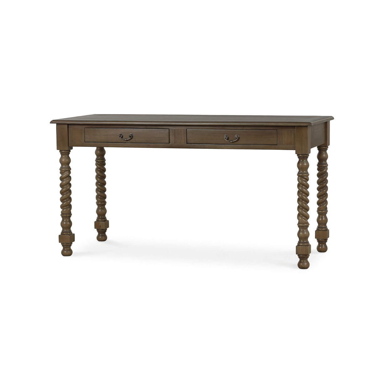 Console Desk w/ Barley Twist Leg in Straw Wash
