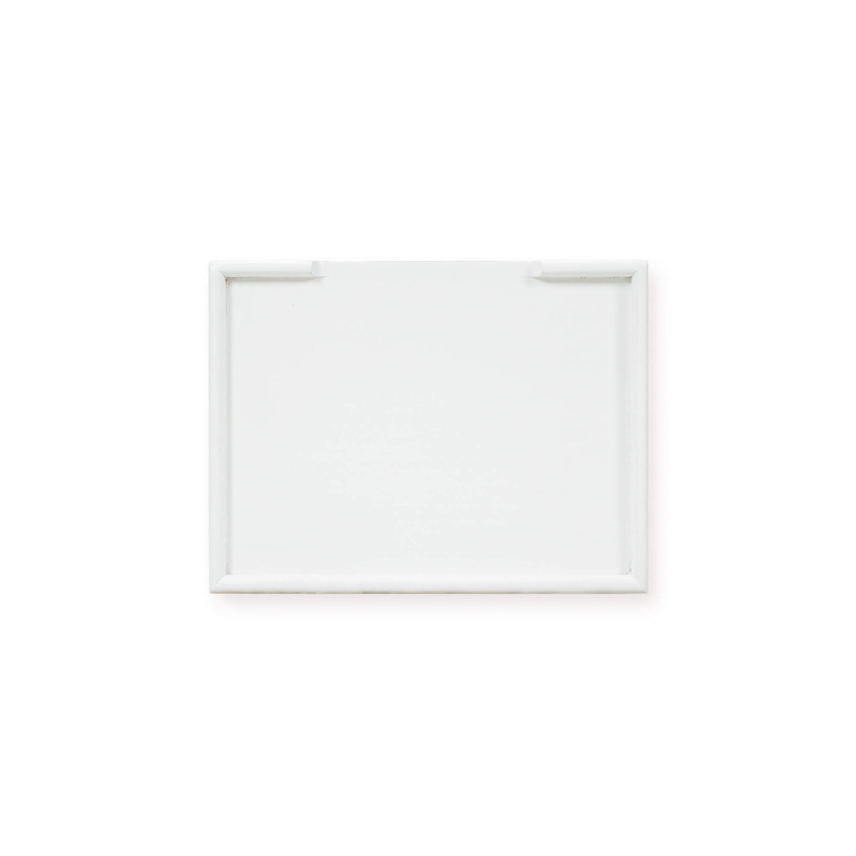 Eton 2 Drawer Side Table w/ Pull Out Shelf in Architectural White