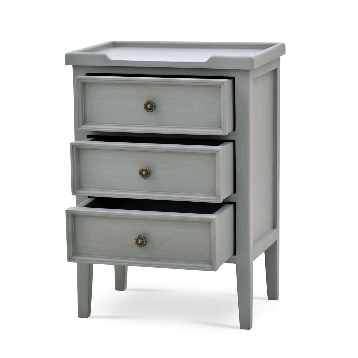Eton 3 Drawer End Table in Grey Charleston