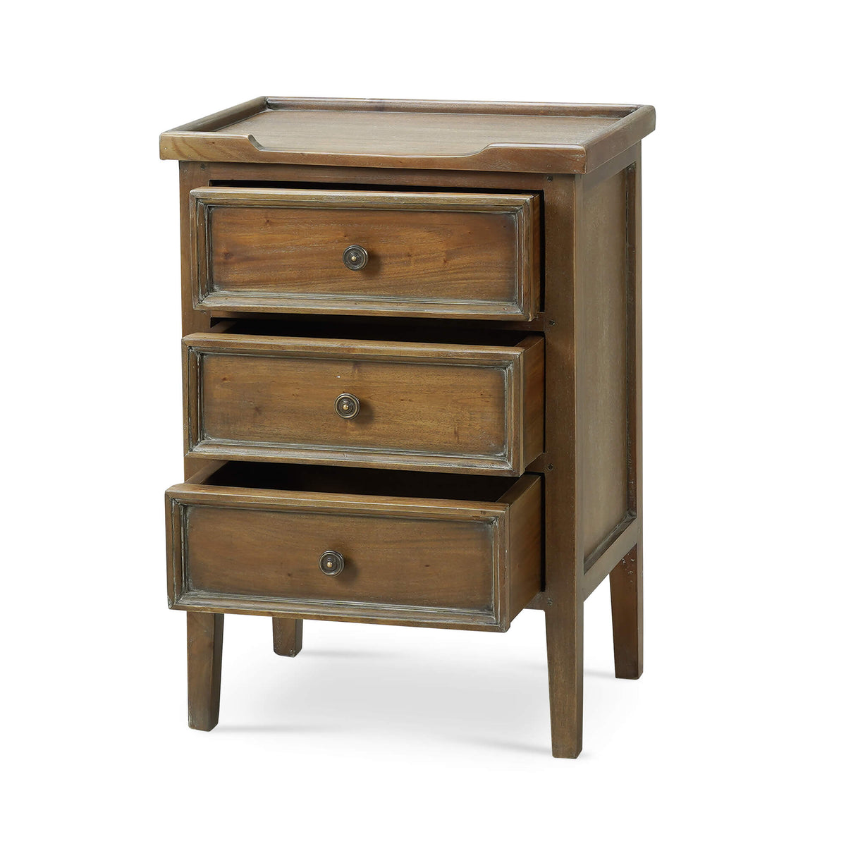 Eton 3 Drawer End Table in Straw Wash