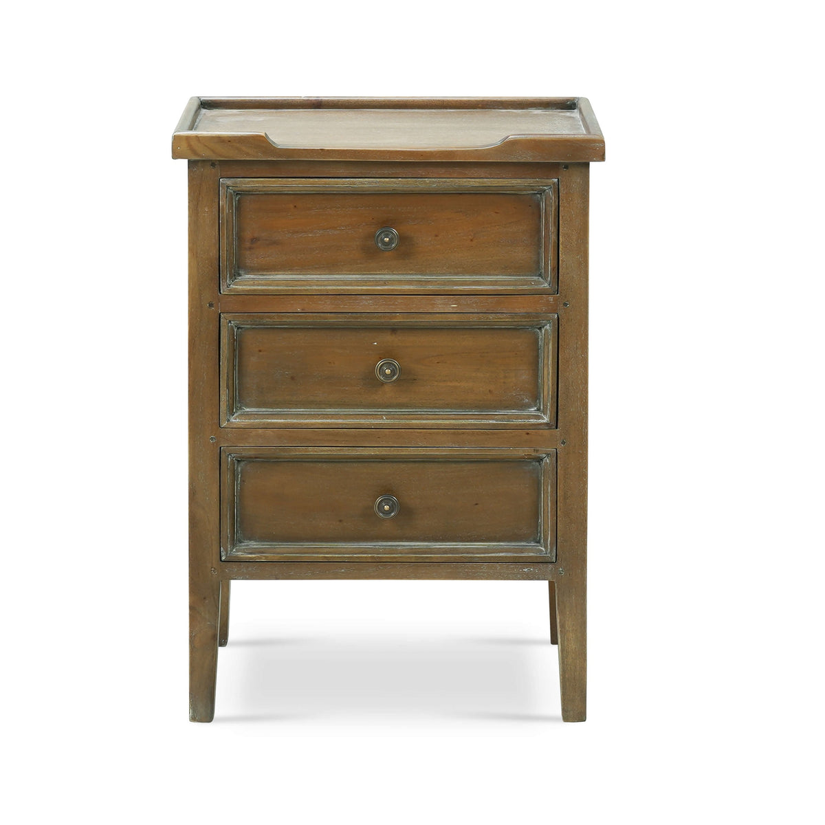Eton 3 Drawer End Table in Straw Wash