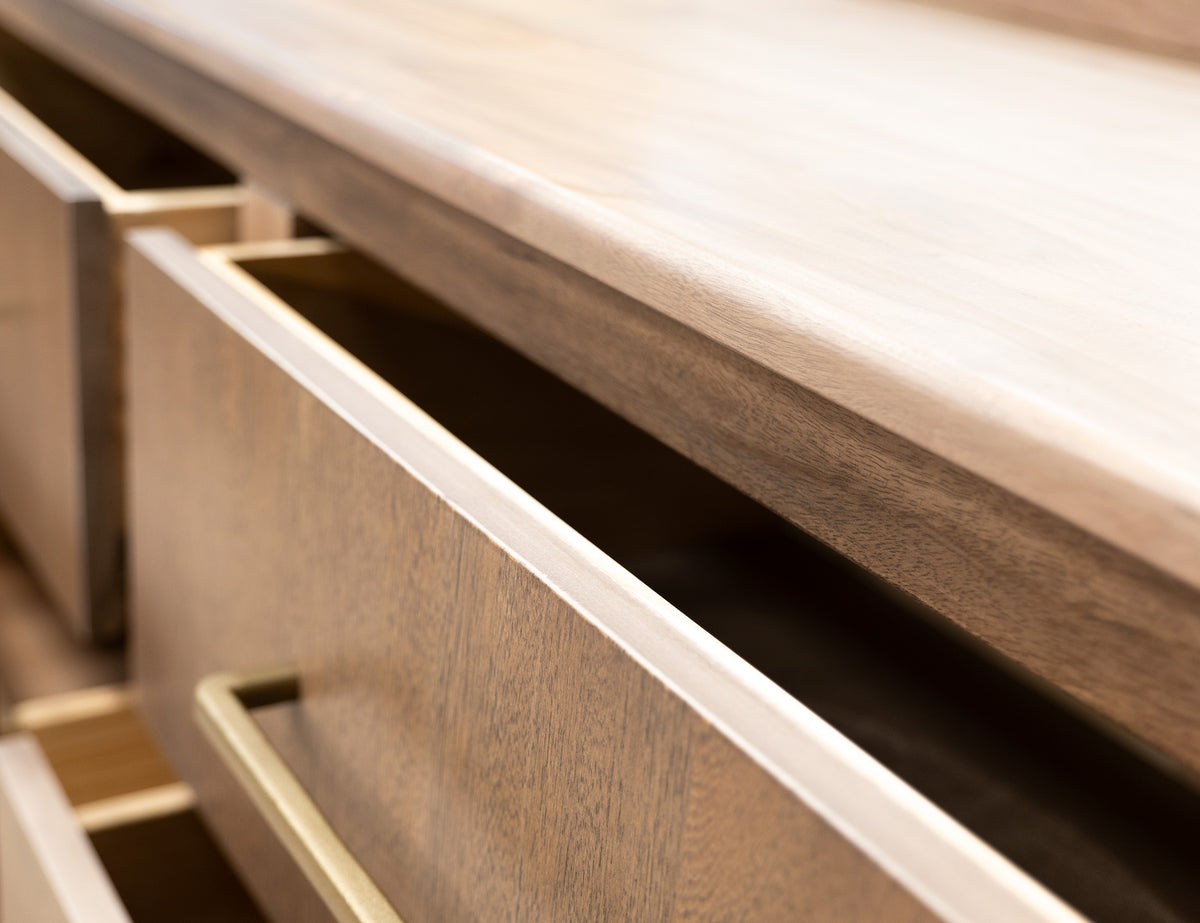 Mezquite Dresser, Brown, 6 Drawer - Mango/Melina