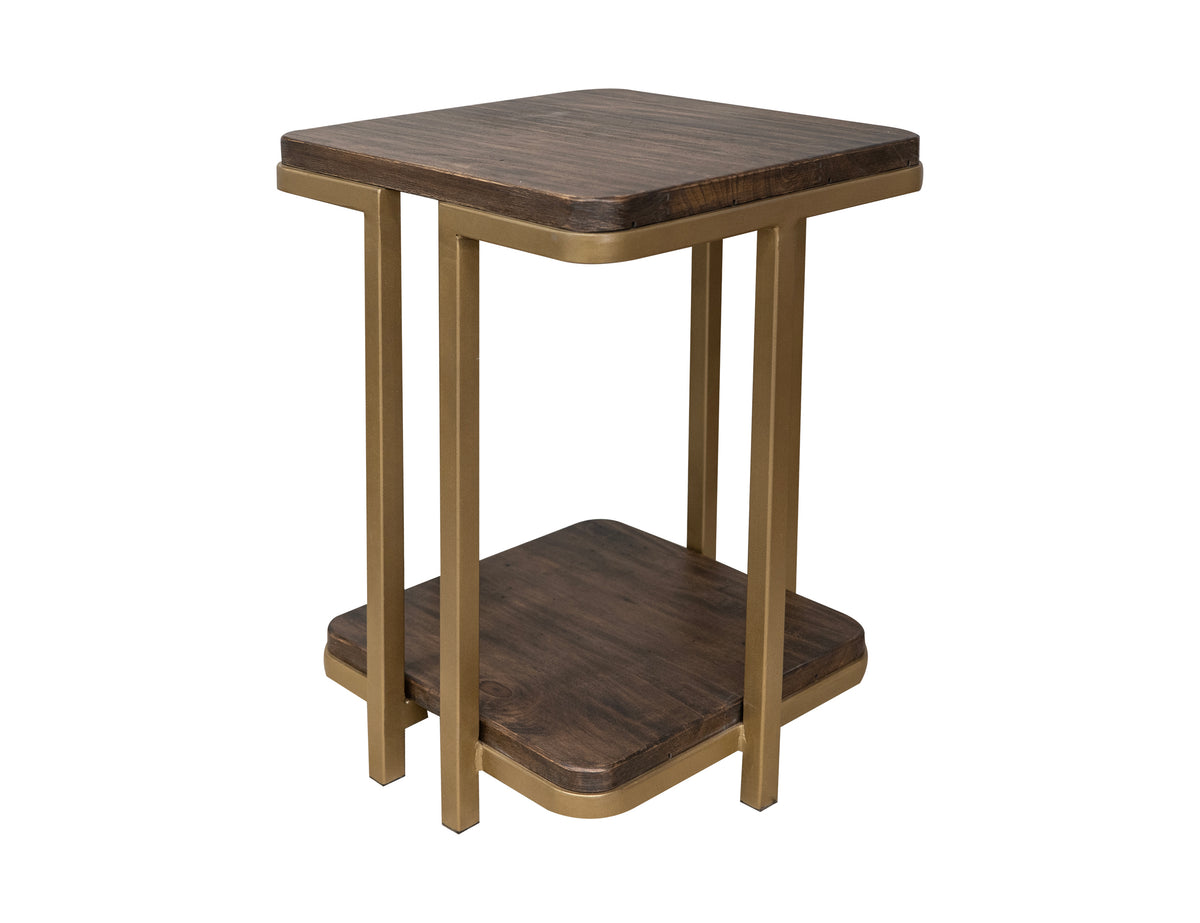 Onix Chairside Table, Metal Base