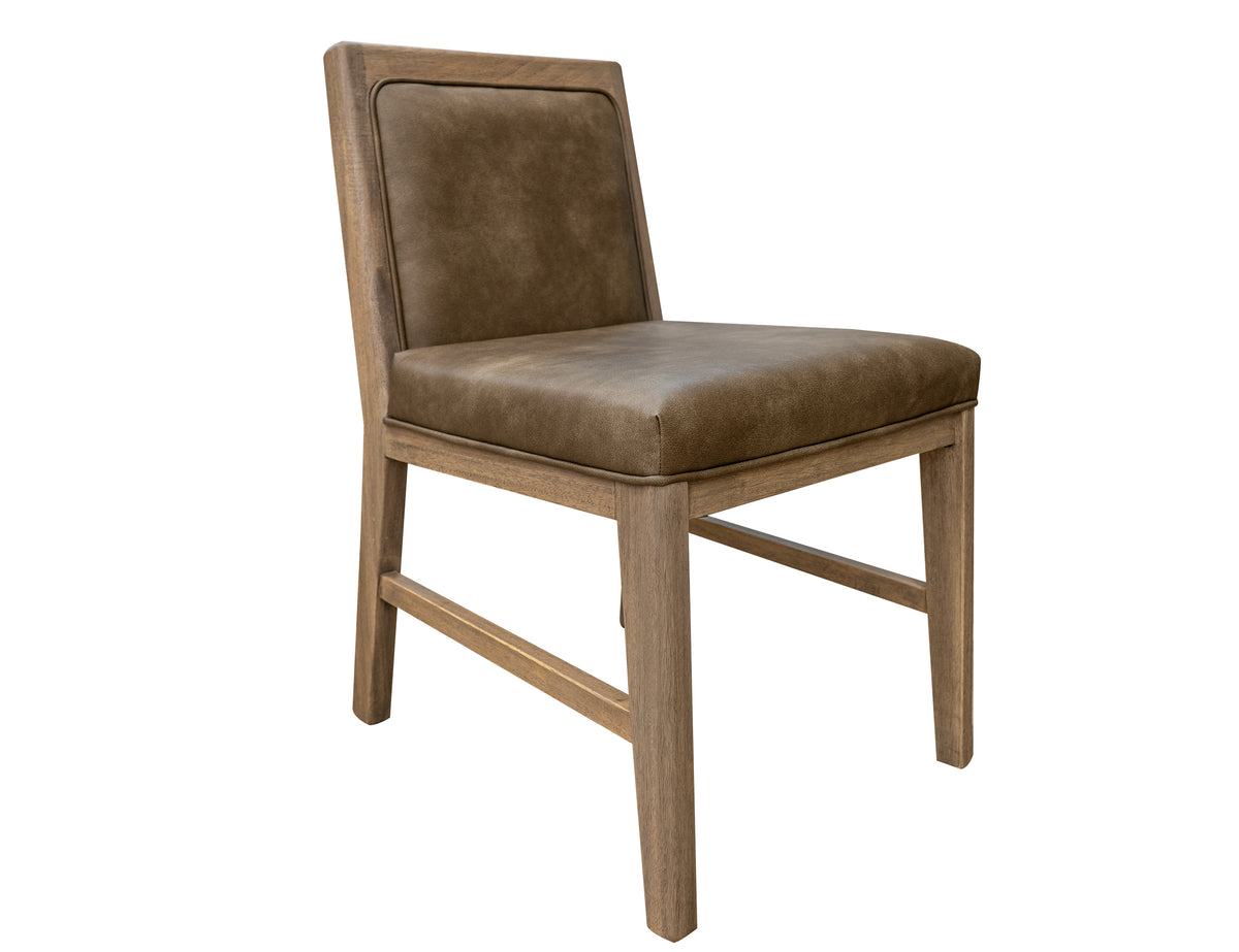 Xel-Ha Upholstered Chair, Brown, Wooden Chair