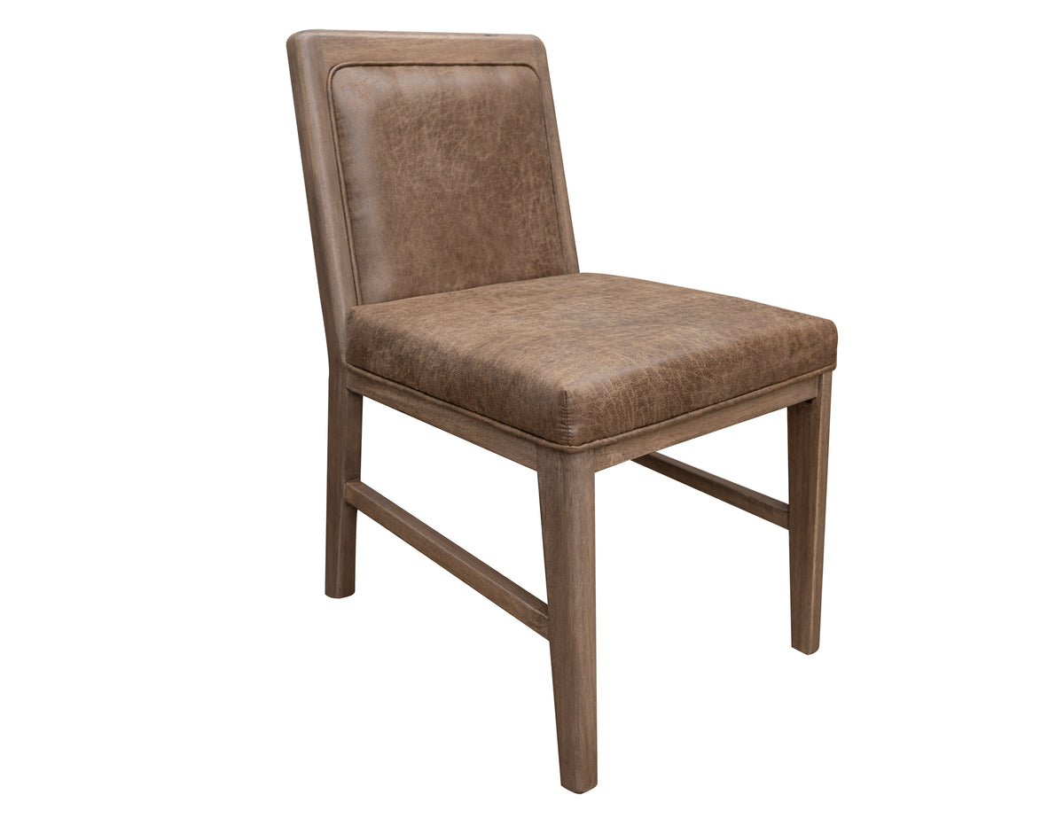 Mezquite Upholstered Chair, Brown, Wooden Chair - IFD6621CHU