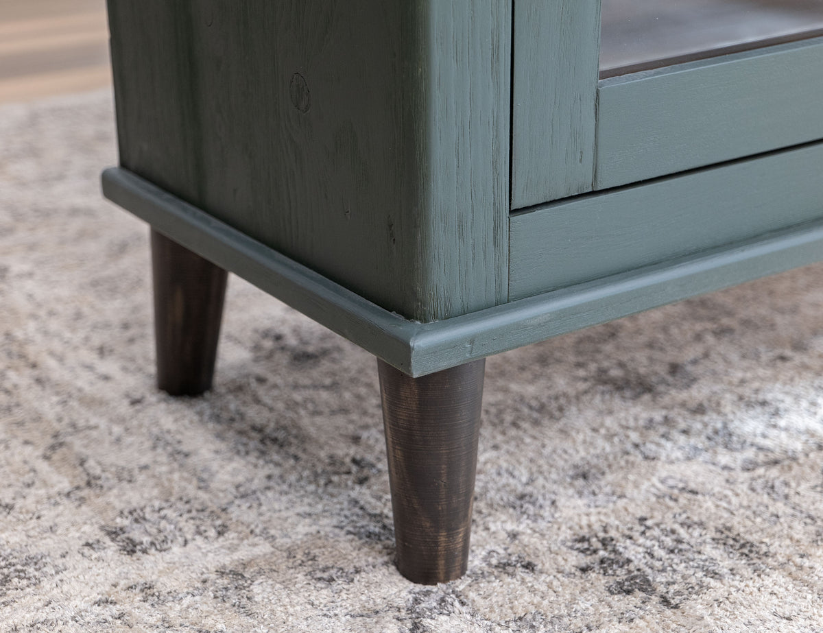 Genova Console, Green, 4 Glass Doors